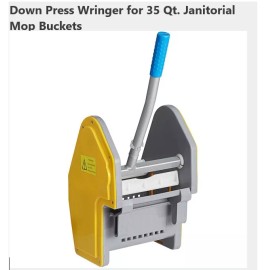 Lavex 2 Yellow Down Press Mop Wringer Fits All 35 Qt. Janitor Mop Buckets