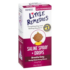 Little Remedies Little Noses Saline Spray Drops, 1 Fl Oz, Pack of 2