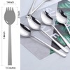 FANSEZQ Pack of 6 304 Stainless Steel Spork Spoon, Salad