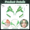 6 Pcs Green Face Gems Jewels Halloween Ivy Stickers Accessories