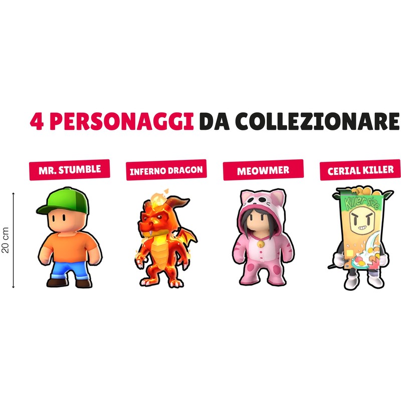 Rocco Giocattoli Stumble Guys Meowmer Plush Toy, 20 cm