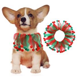 Yunison Fancy Pet Collars for Christmas Thanksgiving Costume, Cute&Soft Elastic Dog Collars for Party Holiday Birthday Costume Dress