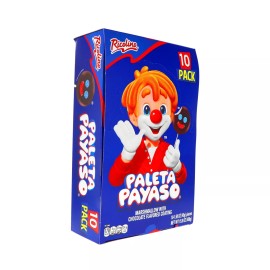 Ricolino Paleta Payaso Marshmallow Lollipop - 10 Count