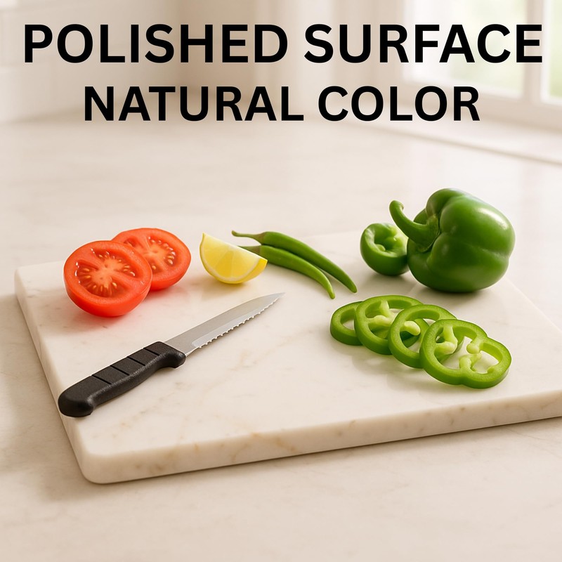 KC KULLICRAFT Home Basics Multi-Purpose Pastry Marble Tray Cutting Board