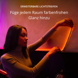 Twinkly Line Starter Kit 1,5m, Magnetischer Multicolor-LED-Streifen, Kit mit Smart Controller, Kompatibel mit Home Kit, Alexa und Google Home, Über 16 Mio. Farben, App-Steuerung, Schwarzes Kabel