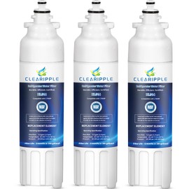 Clearipple ADQ73613401 Compatible with LG LT800P, LT800PC, ADQ736134, ADQ73613402, LSXS26326S, LSXS26366S, LMXS30776S, LSXS26366D, LMXC23746S, 46-9490, 469490, NSF Certified Refrigerator Water Filter