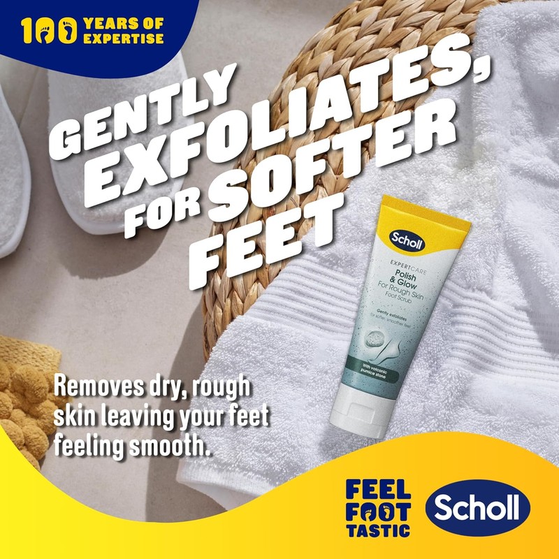 Scholl Expertcare Polish & Glow for Rough Skin Foot Scrub
