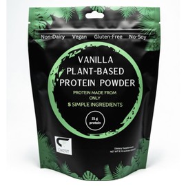 CHIZFIT, Plant-Based Protein Powder, 5 Simple Ingredients, Organic Vanilla, 21 Grams Protein per Serving, 9.74 Ounces