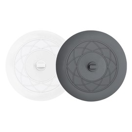 Tub Stopper 2PCS,Bathtub Drain Stopper,6 inches Bathtub Tub Drain Cover Stopper,Silicone Drain Plug Plug,Kitchen Bathroom Hair Water Shower Stopper,Large Bathroom Laundry Accessories (Grey/White)