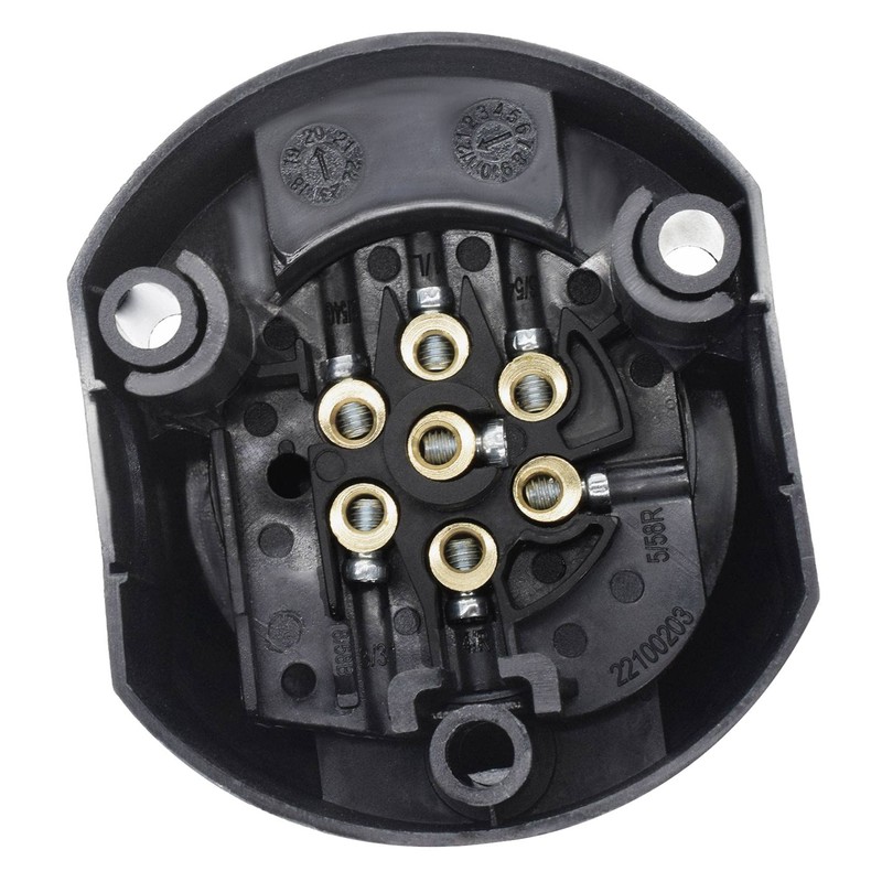 MOUNAY 7 Pin European Trailer Socket+Plug Tow Bar Connector Adapter