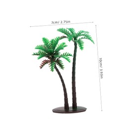 OHPHCALL 15pcs Lifelike Artificial Coconut Palm Trees Fake Palm Trees Craft for Projects Party Decorations Garden