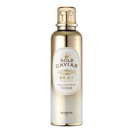 Skinfood 본사직영 골드 캐비어 콜라겐플러스 토너 120ml + (증정) 시트 마스크팩 5매 Headquarters Direct Gold Caviar Collagen Plus Toner 120ml + (Free Gift) Sheet Mask Pack 5 Sheets
