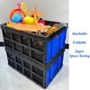 Foldable Plastic Storage Crates - Stackable & Collapsible Baskets, 1.73