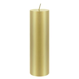 Mega Candles Unscented Gold Round Pillar Candle, Hand Poured Premium Wax Candles 2 Inch x 6 Inch, Home Décor, Wedding Receptions, Baby Showers, Birthdays, Celebrations, Party Favors & More