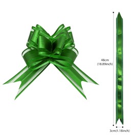 ALLY-MAGIC Pull Bows Gift Wrapping Bows, Butterfly Knot Present Christmas Wrap Ribbon Bows Present Bows Large Organza Present Pull Bow for Christmas Wedding Party Y6-LHHDJ(Green)