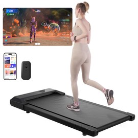 Lacuffy Walking Pad, 2024 Upgrade Under Desk Treadmill, Walking Pad Treadmill, Smart Walking Treadmills for Home Office, 265 Lbs Capacity (Black)