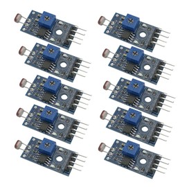 VKLSVAN 10PCS Photosensitive Sensor Module Digital Light Intensity Detection Light Sensor Photosensitive diode Photoresistor Module 4pins DC 3.3-5V LM393 Comparator