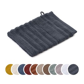 liebling Marseille Luxury Organic Cotton Wash Mitt 770 g/m² 16 x 21 cm Ökotex 60 Degrees Absorbent Quick Drying Anthracite