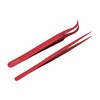 Tweezer Set Aluminum Alloy Curved Straight Head Anti Magnectic Accuracy