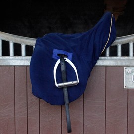 Cottage Craft Equestrian Saddle Cover - Soft Fleece Horse Navy Blue Saddles Cover