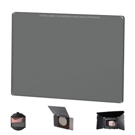 Foto4easy 4x5.65 ND Filter,4mm Thick Square Optical Glass Neutral Density Filter for 4x5.65 Inch Matte Box & Filter Tray,ND64 (1.8) 6 Stops