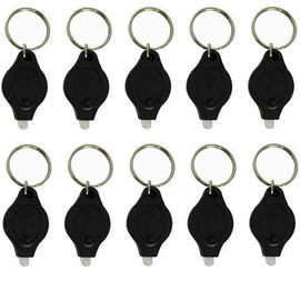 Boxonly Mini UV Keychain Flashlight – 10PC Compact LED Torch with Black Casing for Money Detection, Portable Key Ring Light for Everyday Use