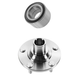 TRQ Front Wheel Bearing & Hub Kit Compatible with 2001-2003 Mazda Protege 2002-2003 Protege5