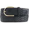 BELTINGER Women's Belt with Python Embossed 4 cm Leather Belt