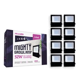 Miracle LED 52W Mighty Grow Lamp for Urban Indoor Growing - Wall Mountable Red/Blue Spectrum LED Grow Panel (8-Pack)