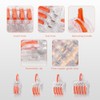 1 en 2 hacia fuera, carcasa transparente, mango naranja, 25