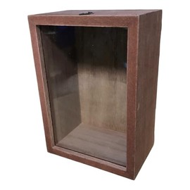 Q-FLA 785344 Flower Vase Material Box Frame BR Brown Wood Frame
