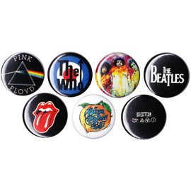 CLASSIC ROCK 1" Button/Badge Pinback Set!