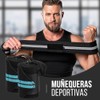 1 Par de Muñequeras Elásticas para Gym y Crossfit Negro