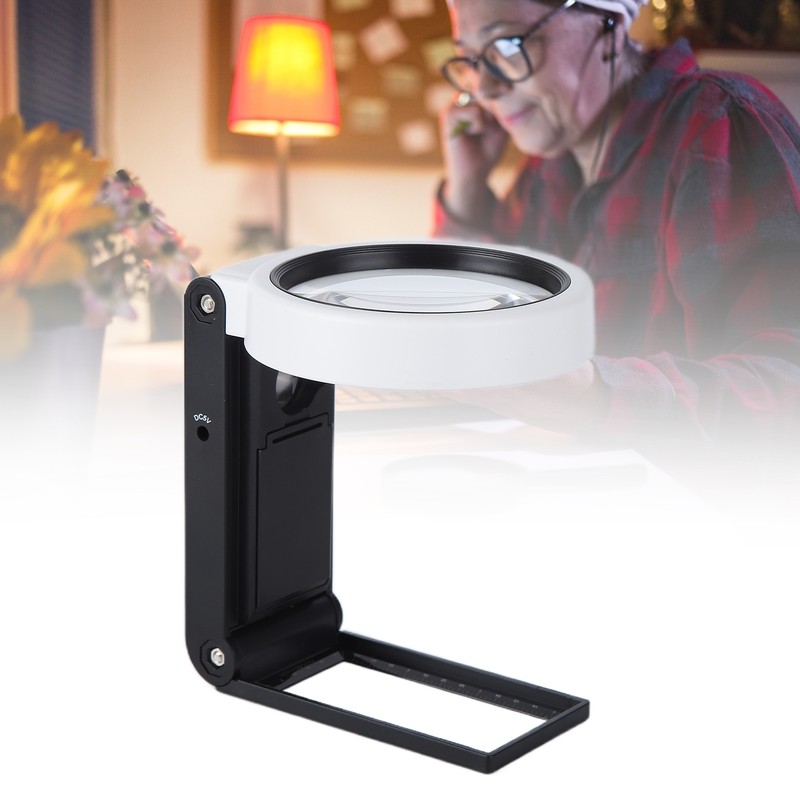 TH‑7018A Multifunctional Magnifier with LED Light Handheld Foldable Magnifying Glass