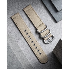 BINLUN Watch Band, Canvas Watch Strap, Quick Release Cloth Watch Strap, Double Layer Fabric, Replacement Strap, Breathable, Adjustable, Unisex, 0.7 inch (18 mm), 0.8 inch (20 mm), 0.9 inch (22 mm), 24