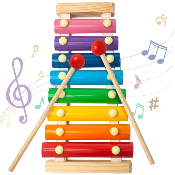 MCPINKY Xylophone for Kids, Xylophone Musical Toy with Child Safe