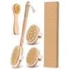 Cepillo Corporal Exfoliante de Madera con Cerdas Naturales，Cepillo Exfoliante Corporal，Cepillo
