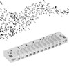 Harmonica Comb Part 12Hole Chromatic Scale Comb Frosted Silver Lightweight