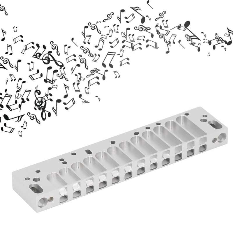 Harmonica Comb Part 12Hole Chromatic Scale Comb Frosted Silver Lightweight