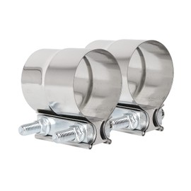ETL INDUSTRIES 3 Inch Exhaust Clamp, Lap Joint Band Clamp 304 Stainless Steel, 2 Pcs