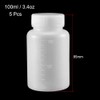 sourcing map Plastic Lab Chemical Reagent Bottle 100ml/3.4oz Wide Mouth