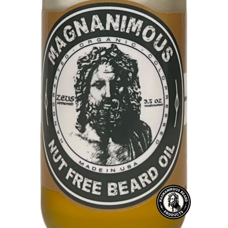 MAGNANIMOUS HYPO-ALLERGENIC/NUT-FREE BEARD OIL (3.5 OZ) "FORTUNA" SCENT (MAHOGANY, BERGAMOT,
