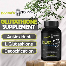 Doctor's Touch Liposomal Glutathione Supplement - Easy-to-swallow Glutathione Capsules for Energy, Brain Support and Skin Health - Pure Maximum Absorption Glutathione Liposomal Supplement