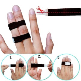 Mcvcoyh Finger Buddy Loops Wraps to Treat Broken Finger Brace Splints Tape for Jammed, Swollen or Dislocated Joint - 8 Pack