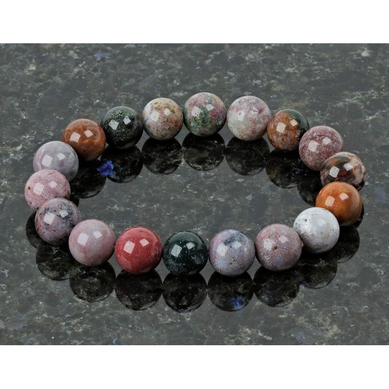 ELEDORO PowerBead Ladies Bracelet, String Gemstone Beads, 10 mm x