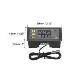 sourcing map 2 Pack W-3230 10A AC 110-220V Digital LED Temperature Controller Thermostat Heating and Cooling Control Switch for Fridge Greenhouse Farm