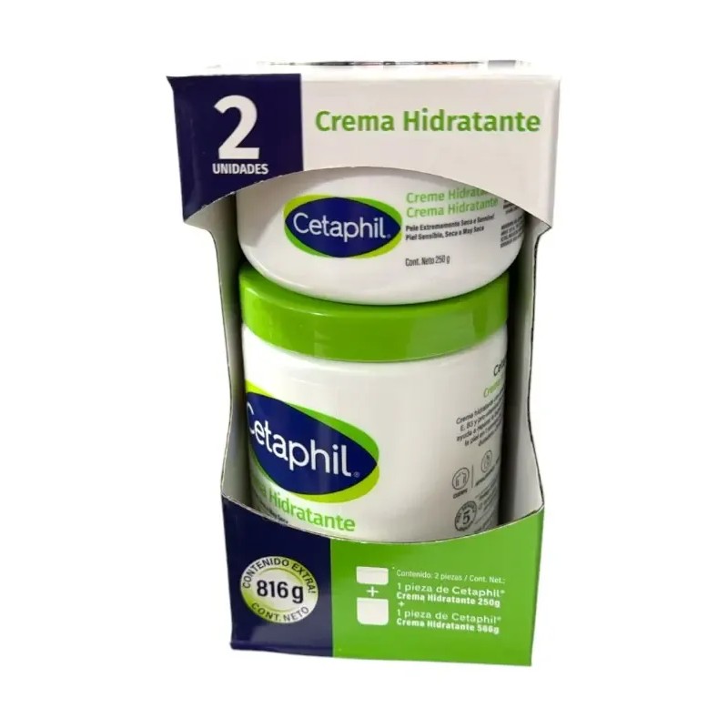 Cetaphil, Paquete Crema Hidratante 566g + 250g (piel Seca)