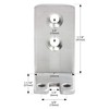 Rok Hardware Heavy Duty Wall Mounted Adjustable Sliding Barn Door
