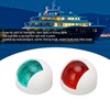 Pair of Rounded Waterproof Sidelight Signal Lamp Red + Green