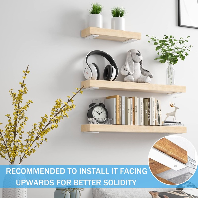 2 Pack Metal Shelf Brackets 20 cm,Heavy Duty Wall Shelving